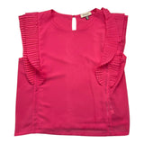 Dixie Solid Color Fuchsia Half Sleeve Shirts For Girls