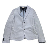 Jeckerson Solid Color Jacket With Micro Pattern And Buttons Blue For Boys