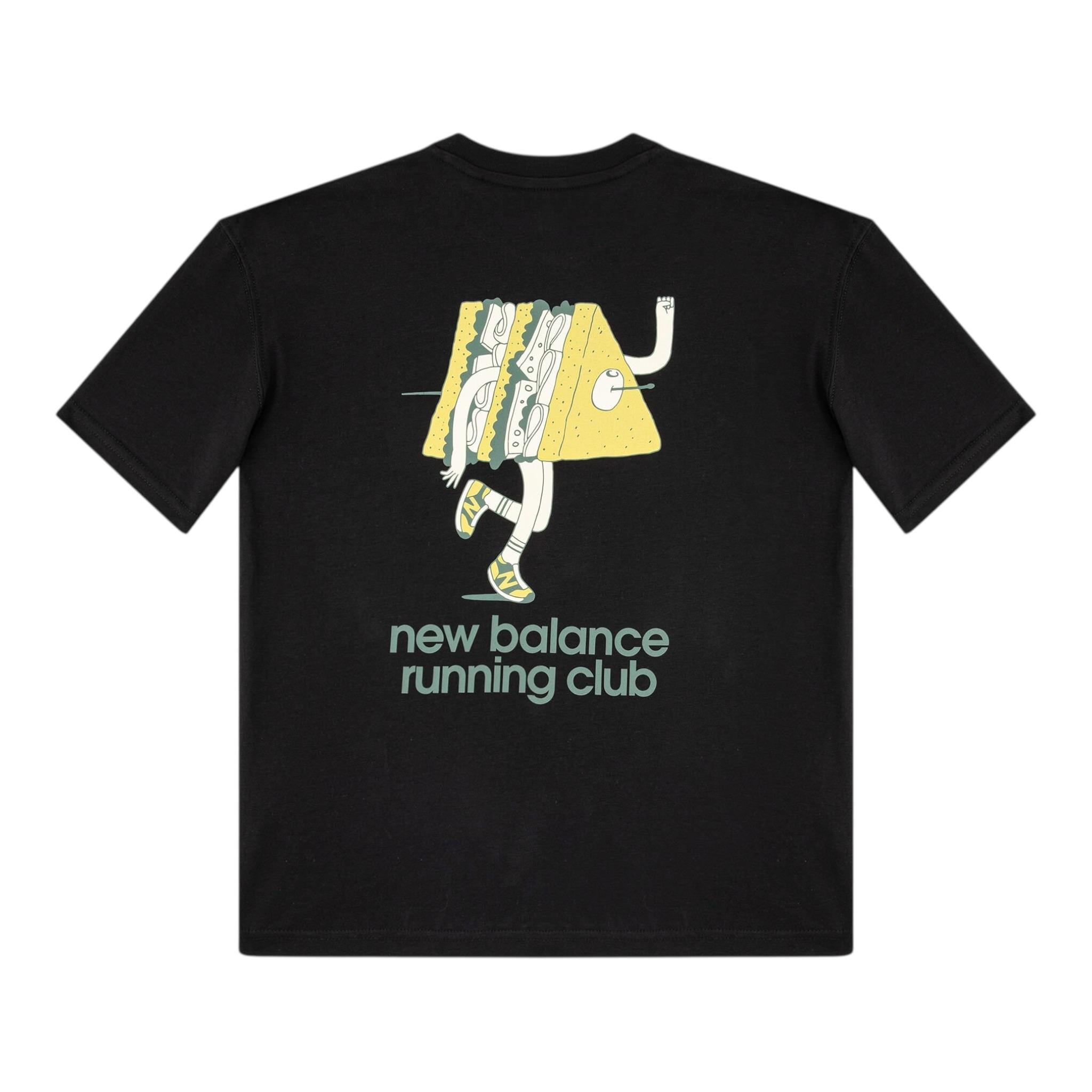 New Balance T-Shirt Girocollo Tinta Unita con Stampa Logo per Bambino LAKB0187 NERO NEW BALANCE 