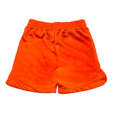 Starter Bermuda In Solid Color Tracksuit With Print And Elastic Waist Orange For Boys