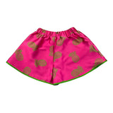 Mariuccia Short Solid Color With Elastic Waist Fuchsia For Girls