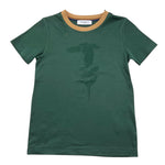 TRUSSARDI t-shirt girocollo tinta unita con stampa Verde per Bambino TBA25071TS VERDE TRUSSARDI 