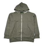 Please Felpa con Zip E Cappuccio Tinta Unita per Bambino LK07030B75 VERDE PLEASE 
