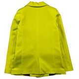 Gaelle Acid Green Solid Color Jacket For Girls