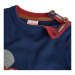 BOBOLI maglia girocollo tinta unita con stampa Blu per Neonato 719007 BLU BOBOLI 