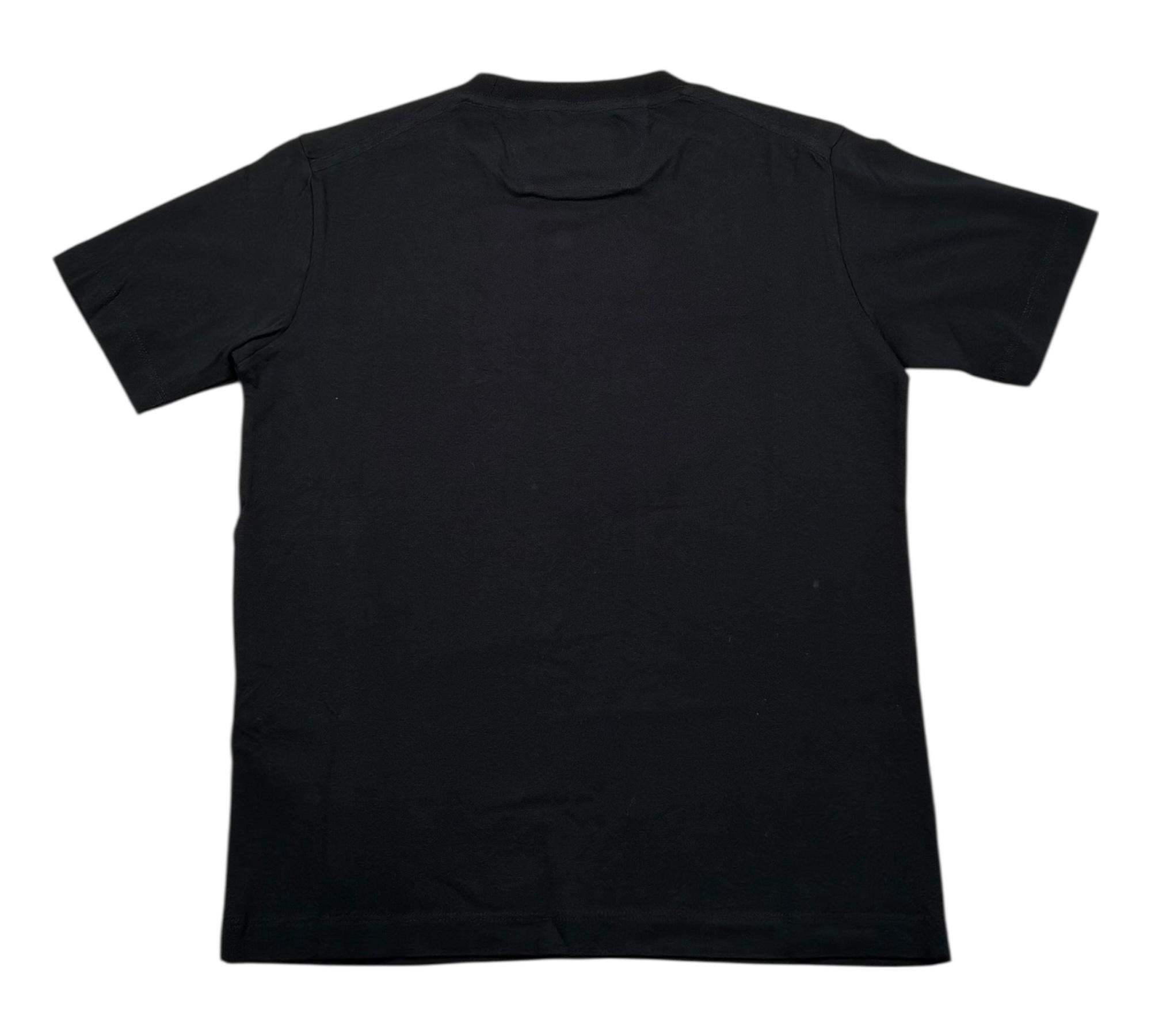 C.P. Company T-Shirt Girocollo Tinta Unita con Logo per Bambino CUM00I NERO C.P. COMPANY 