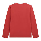 Guess Shirt Girocollo Tinta Unita con Stampa per Bambino N5RI01K8HM4J ROSSO GUESS 