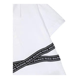 Balmain T-Shirt Crew Neck Solid Color With Contrast Print White For Boys