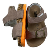 Colors Of California Solid Color Sandals With Contrast Sole Beige For Newborn