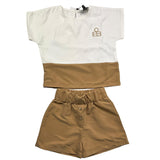 Minimum Complete 2 Piece Shirt-Bermuda White/Beige For Newborn