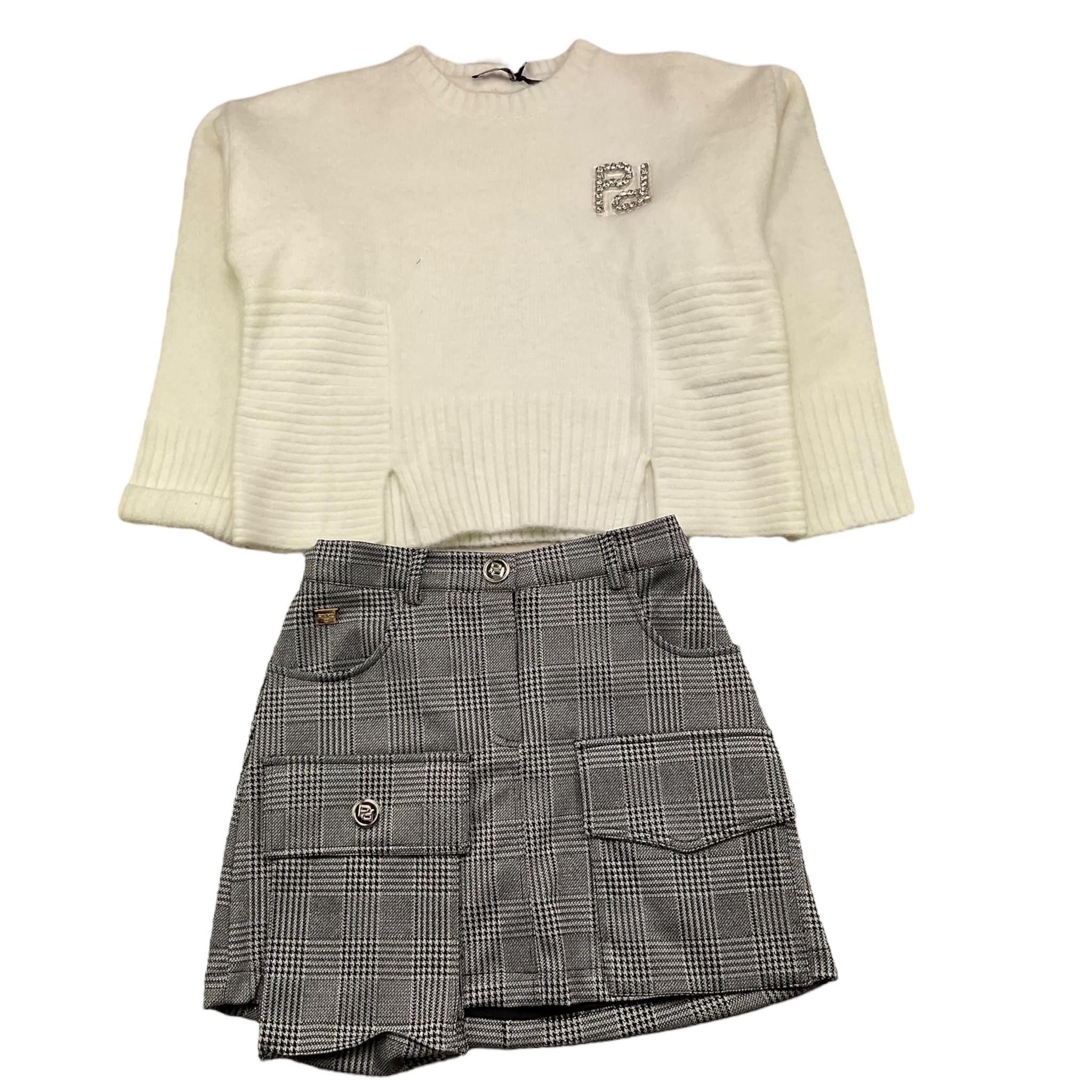 PINKO complet 2 pezi maglia-short Bianco per Bambina P4PIJP016 BIANCO PINKO 