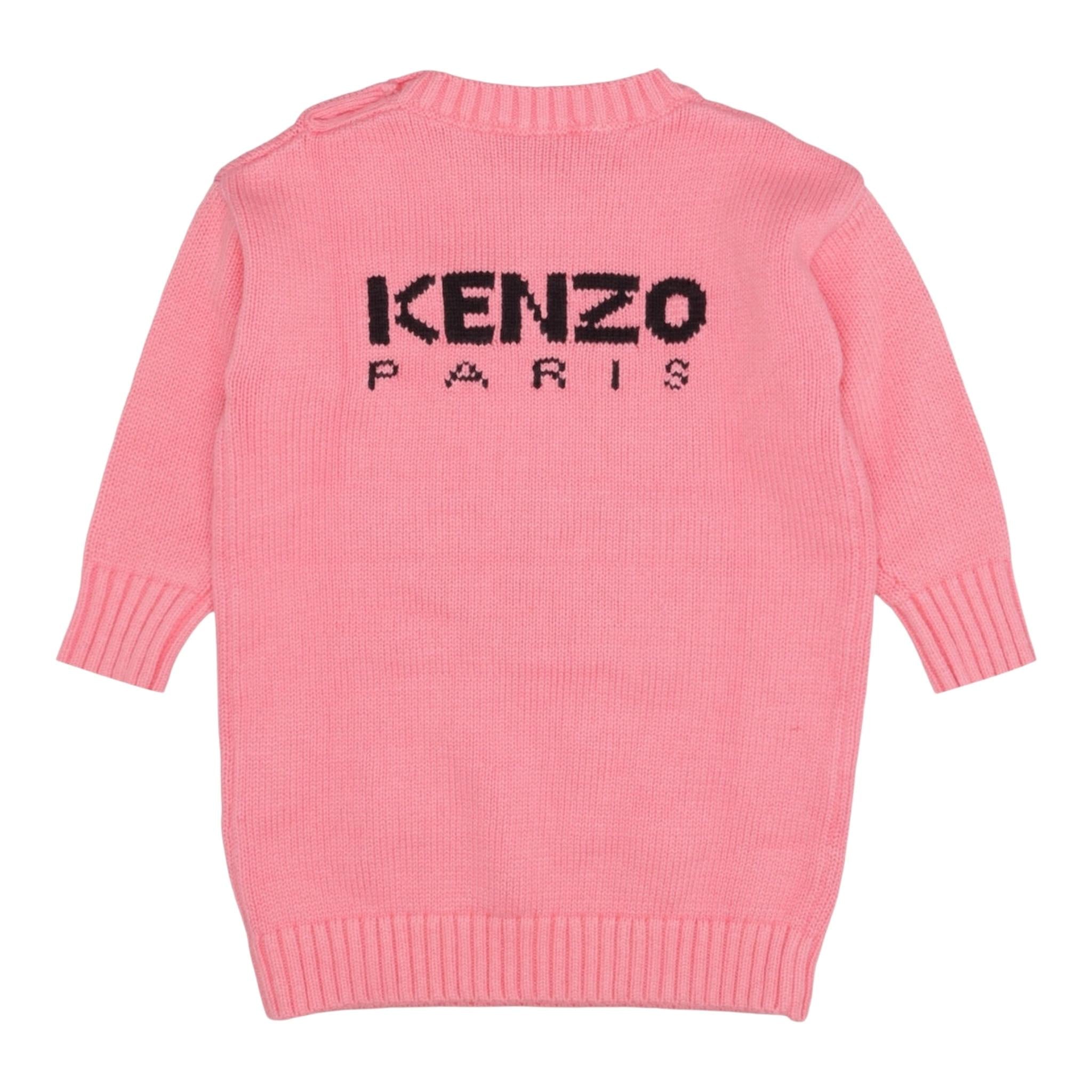KENZO abito in maglia tinta unita Rosa per Bambina K60479 ROSA KENZO 