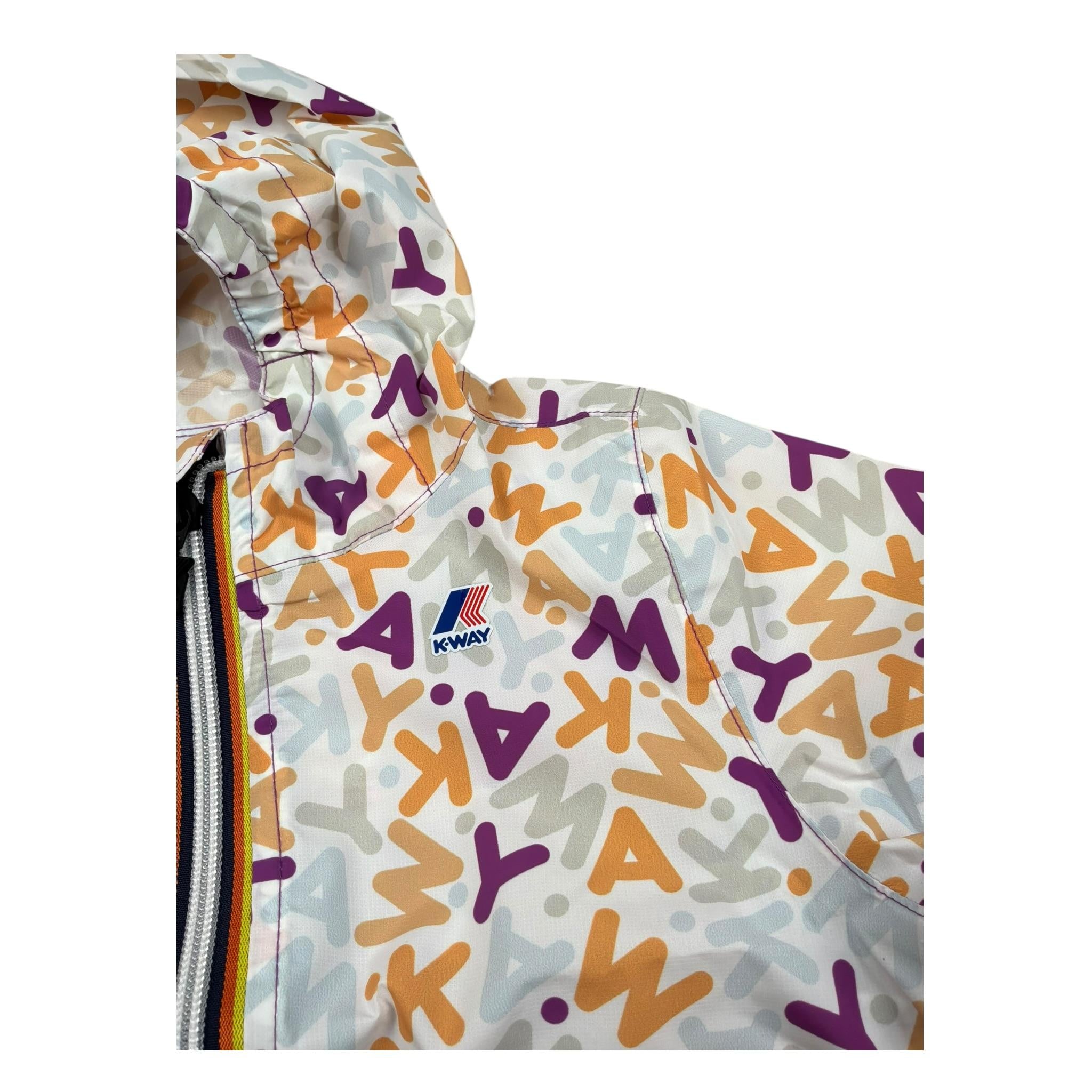 K-Way Giubbino Stampa Fantasia con Loghi per Bambina K2148SWA BIANCO K-WAY 