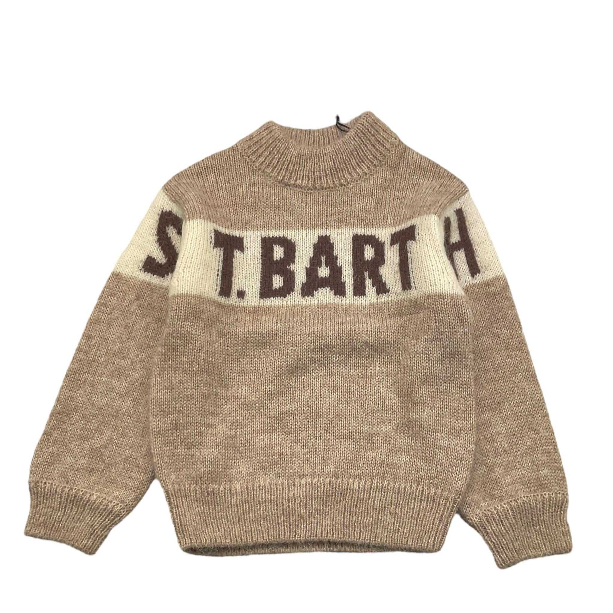 SAINT BARTH maglia mezzo collo tinta unita con stampa Sabbia per Bambina DANY SABBIA SAINT BARTH 