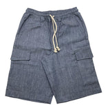 Kejo Solid Color Bermuda Shorts With Elastic Waist Blue For Boys