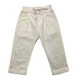 Paolo Pecora Plain Trousers With Elastic Waist White For Newborn