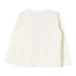 LIU JO shirt girocollo tinta unita con stampa brillantinata e fiocco Panna per Bambina KF4066X PANNA LIU JO 