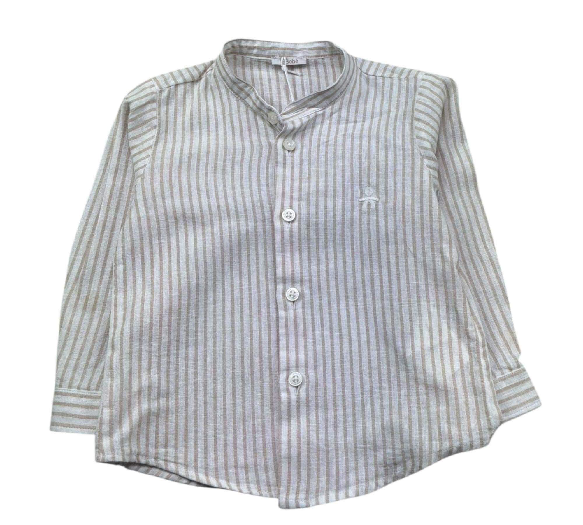 Le Bebe Camicia Manica Lunga Fantasia Righe per Neonato LBB5400 PANNA LE BEBE 