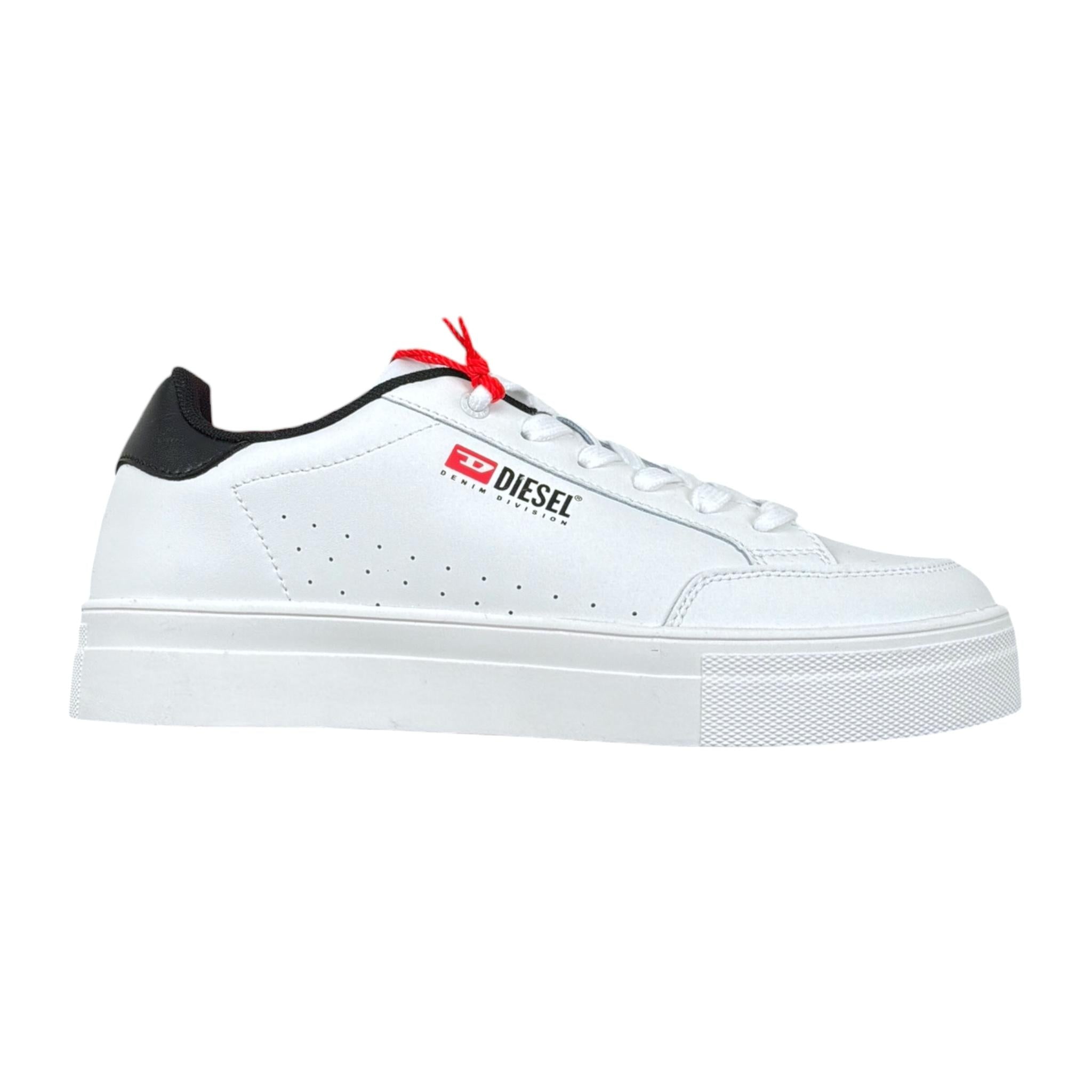 Diesel Sneaker Tinta Unita con Lacci per Bambino BC0562 BIANCO DIESEL 