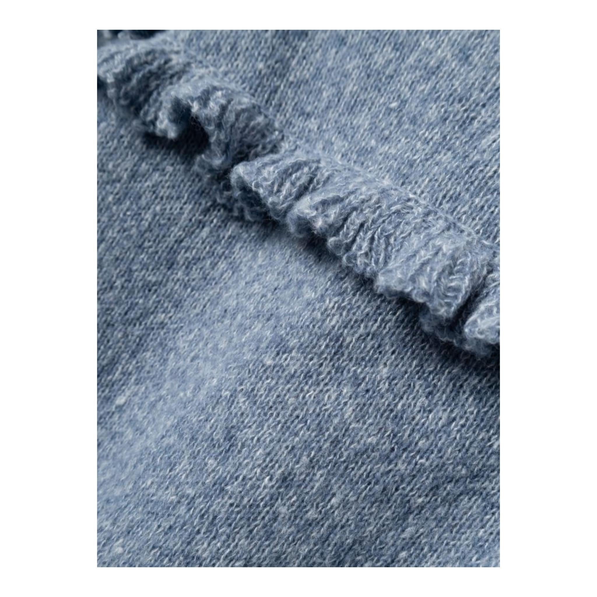 NAME IT maglia tinta unita girocollo con balze Blu per Bambina 13233168 BLU NAME IT 