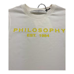 PHILOSOPHY t-shirt girocollo tinta unita cn stampa logo Bianco per Bambino PFTS021X BIANCO PHILOSOPHY 