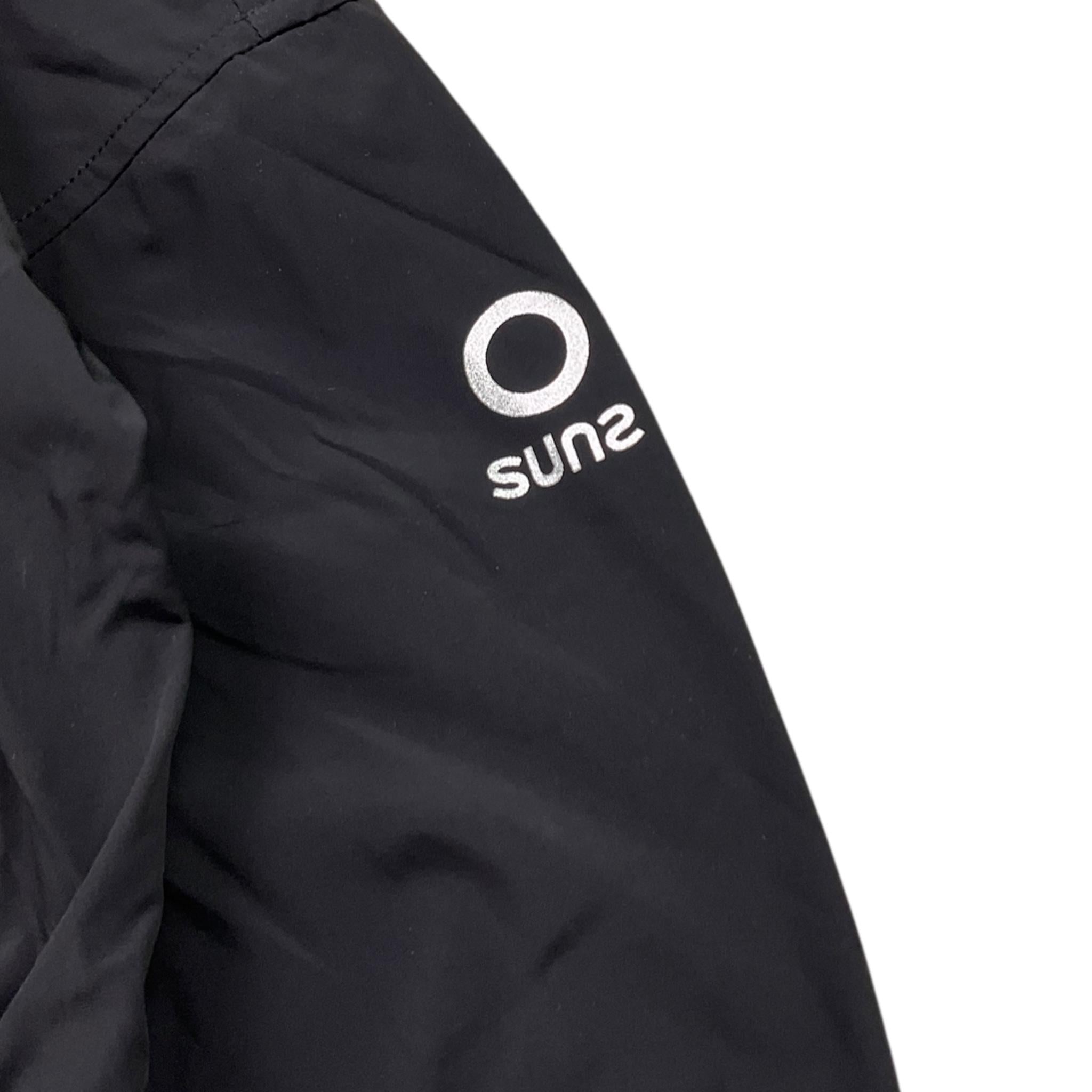 Suns  Felpa Tinta Unita con Zip E Cappuccio per Bambina MFS5109D NERO SUNS 