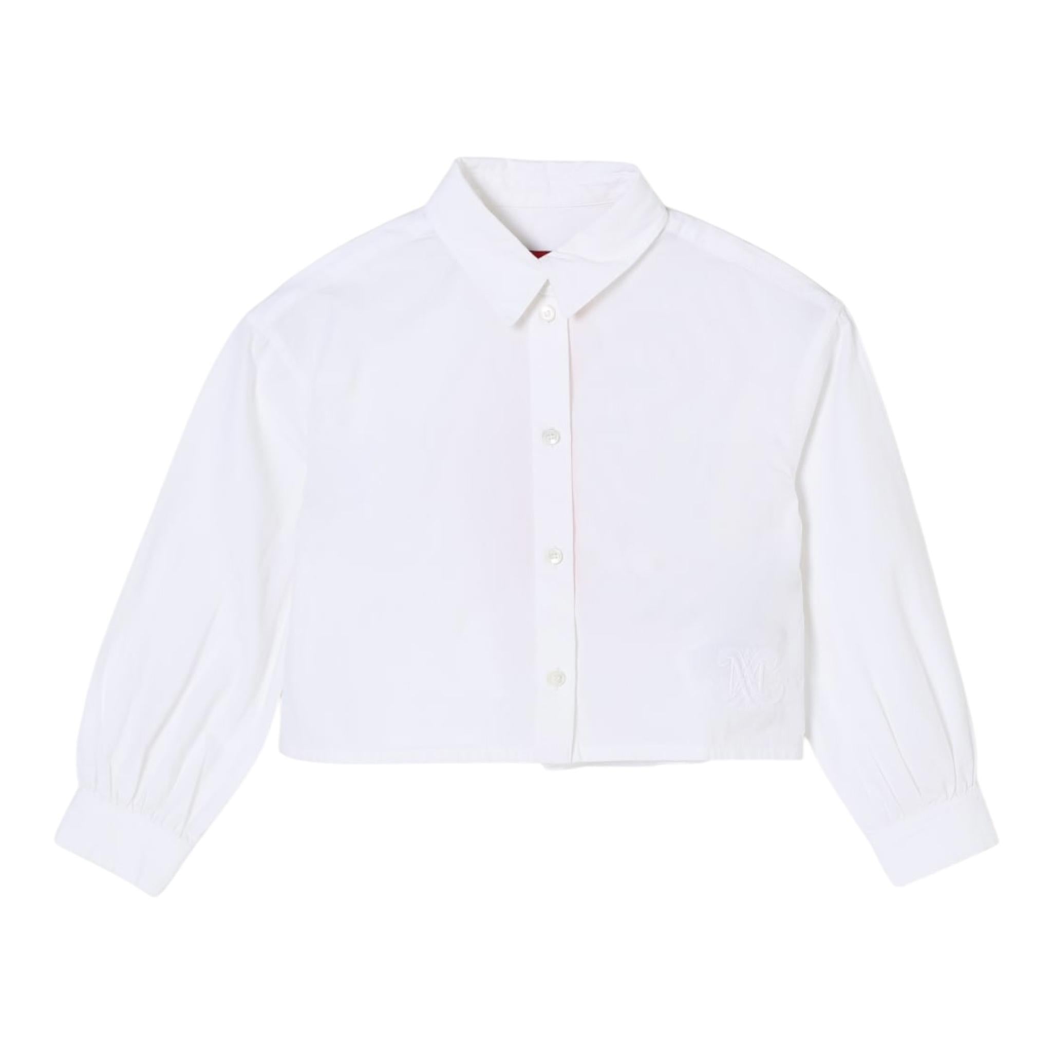 Max&Co. Camicia Tinta Unita con Bottoni per Bambina MX0072 BIANCO MAX&Co. 