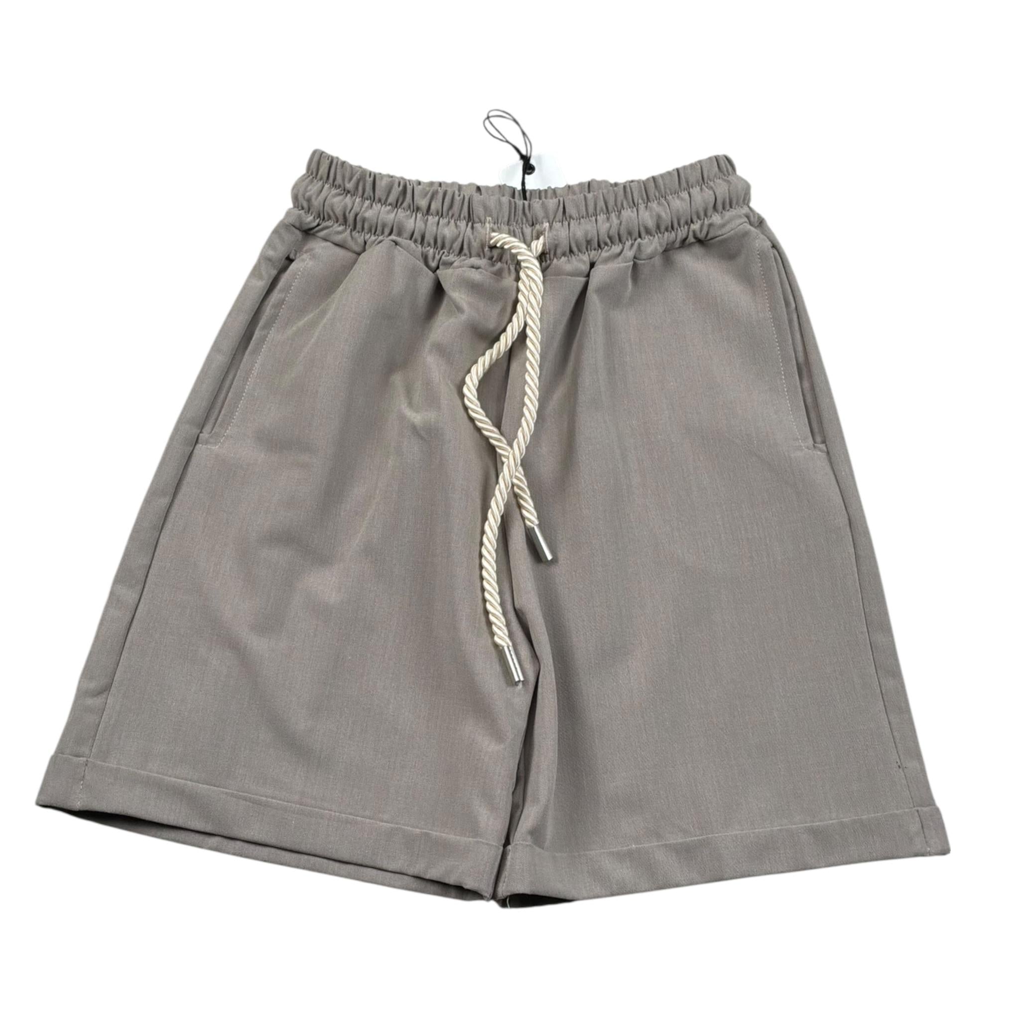 Duepuntozero Bermuda Tinta Unita con Elastico In Vita per Neonato BMB325RN FANGO DUEPUNTOZERO 