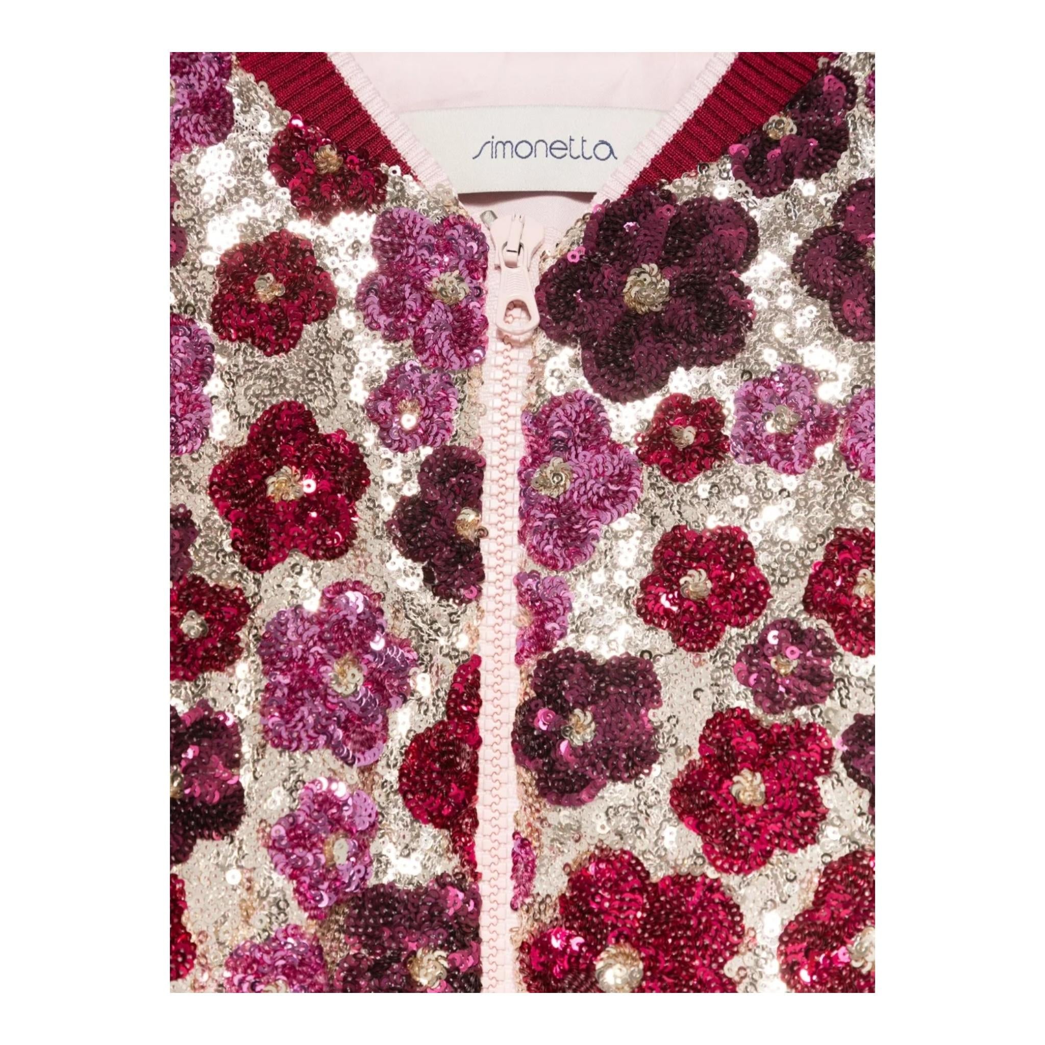 SIMONETTA giubbino felpa paillettata con zip Oro per Bambina SV2A97 ORO SIMONETTA 