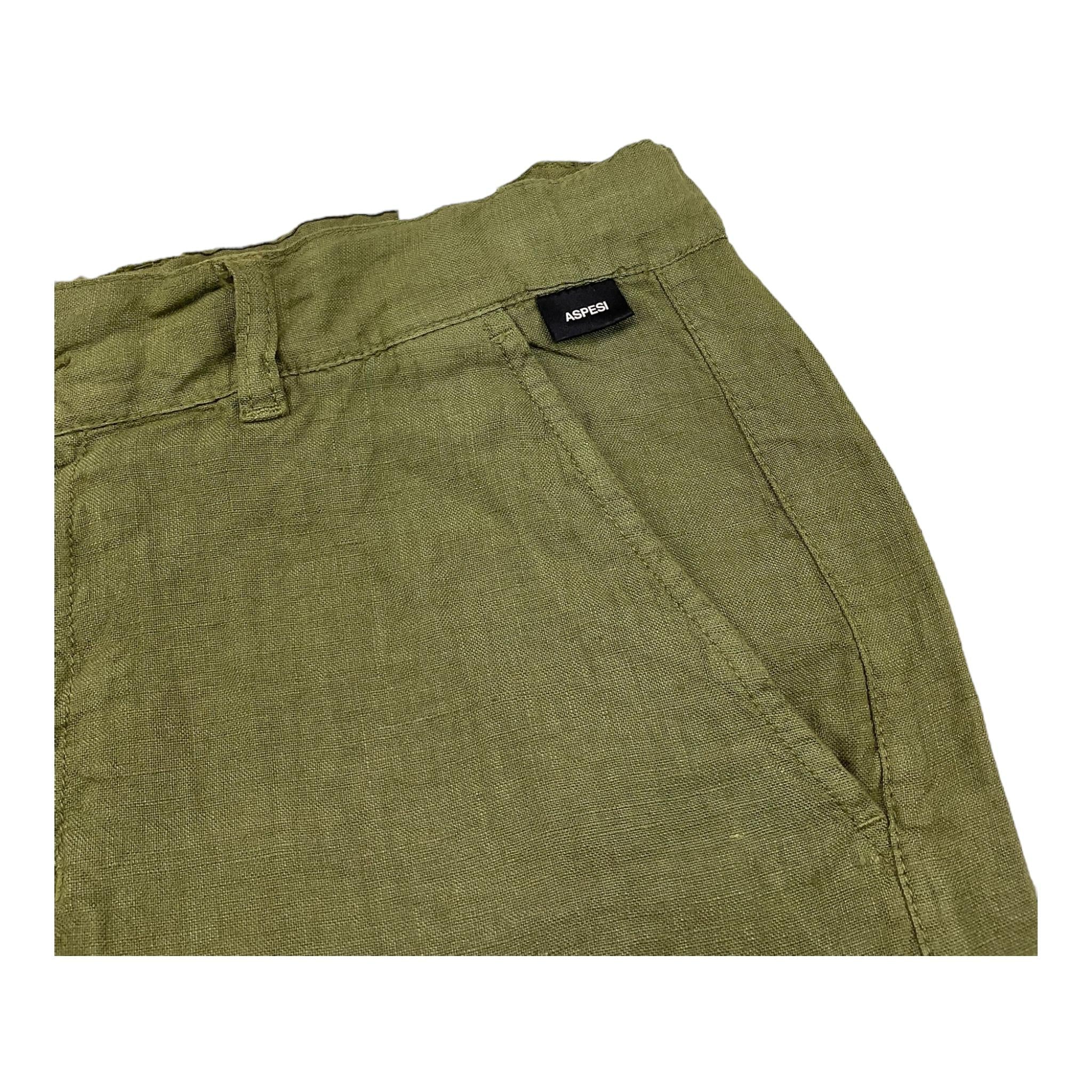 Aspesi Bermuda Tinta Unita con Girovita Regolabile per Bambino S25003PBL6000 VERDE ASPESI 