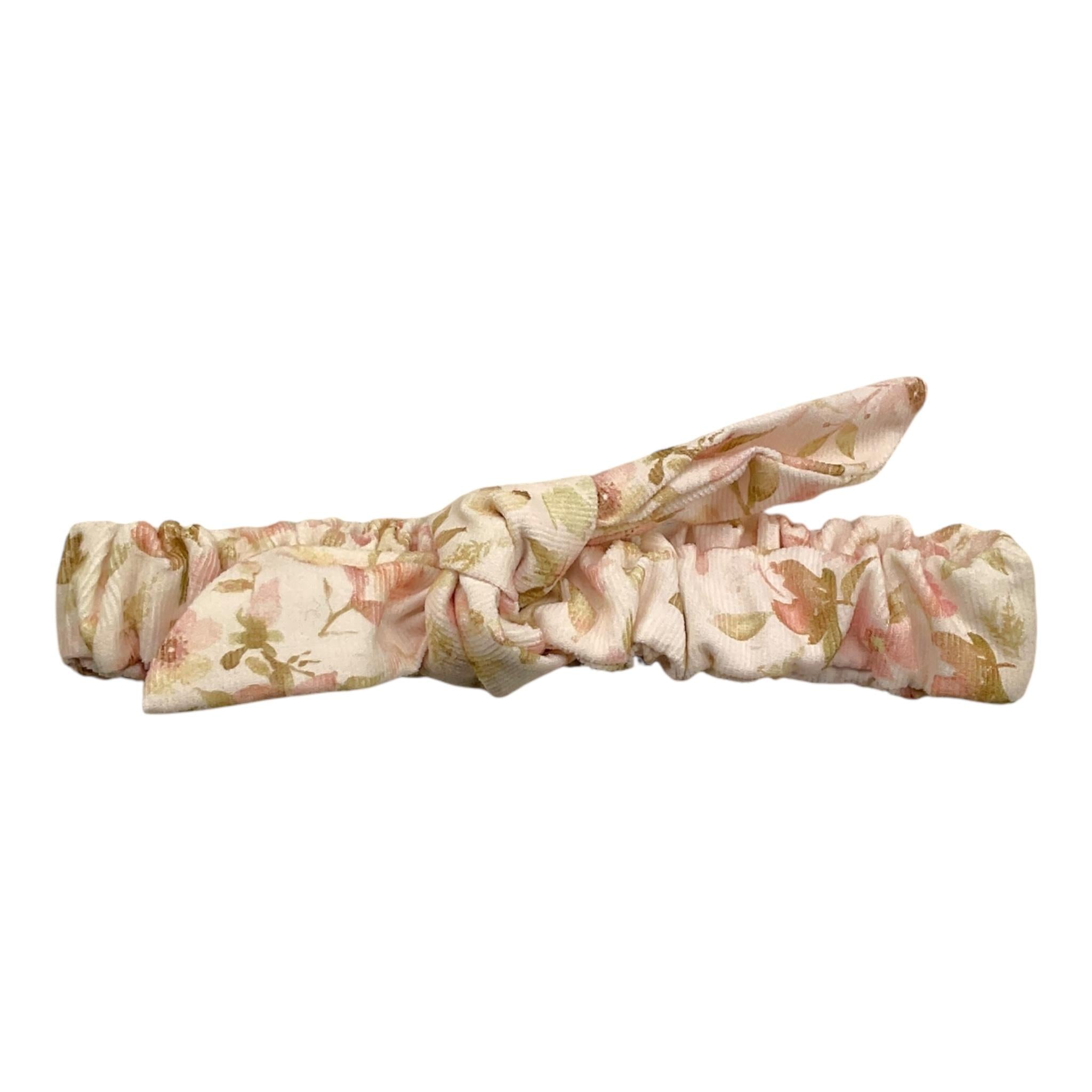 BARCELLINO fascia tinta unita con fantasia fiori Rosa per Neonata 115811 ROSA BARCELLINO 