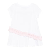 Monnalisa T-Shirt Girocollo Tinta Unita con Stampa per Bambino 19E606 BIANCO MONNALISA 