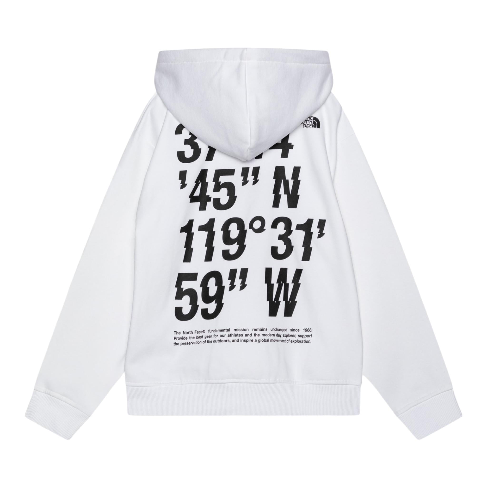 THE NORTH FACE felpa chiusa con cappuccio tinta unita con logo Bianco per Bambino NF0A89HKFN4 BIANCO THE NORTH FACE 