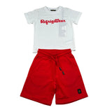 Refrigiwear Completo 2 Pezzi T-Shirt-Bermuda per Neonato 211DRMNS25 BIANCO/ROSSO REFRIGIWEAR 