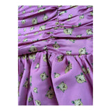 Lu Lu By Miss Grant Abito Tinta Unita Giromanica con Fantasia Fiori per Bambina LL3662 ROSA LU LU BY MISS GRANT 