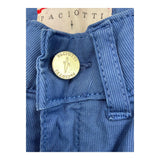 Cesare Paciotti Plain Trousers With Adjustable Waistband Blue For Newborn