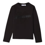 SARABANDA shirt girocollo tinta unita stampa brillantinata Nero per Bambina 0A755 NERO SARABANDA 