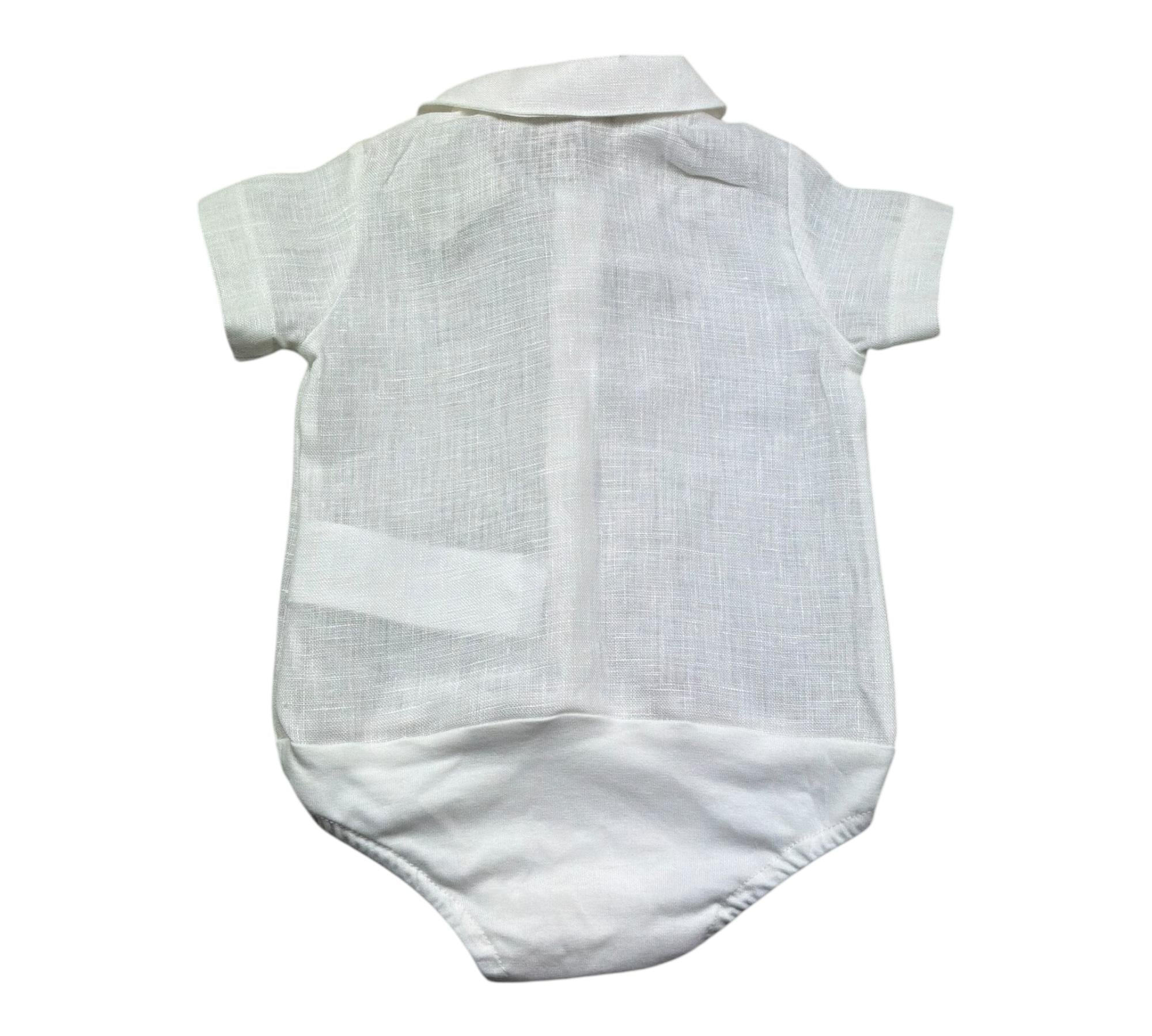 Le Bebe Camicia Body Mezza Manica Tinta Unita per Neonato LBB5321 BIANCO LE BEBE 