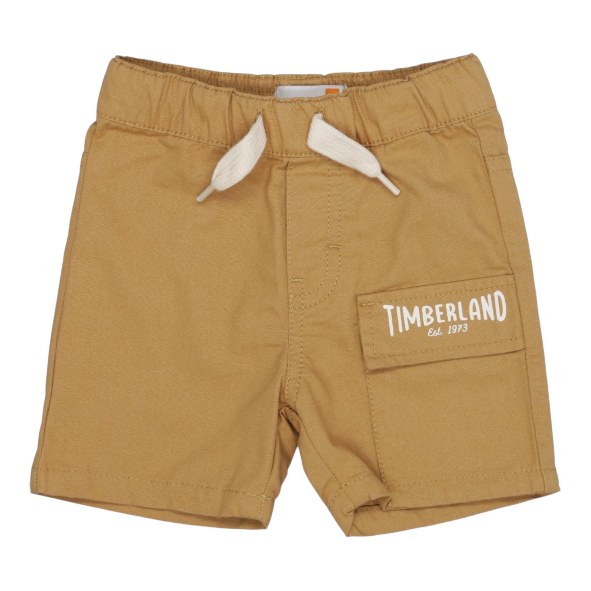 Timberland Bermuda Tinta Unita con Elastico In Vita per Neonato T60495 CAMMELLO TIMBERLAND 