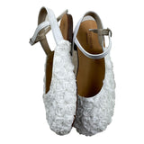 Baby Walker Ballerina Solid Color With Buckle And White Tulle Flowers For Baby Girl