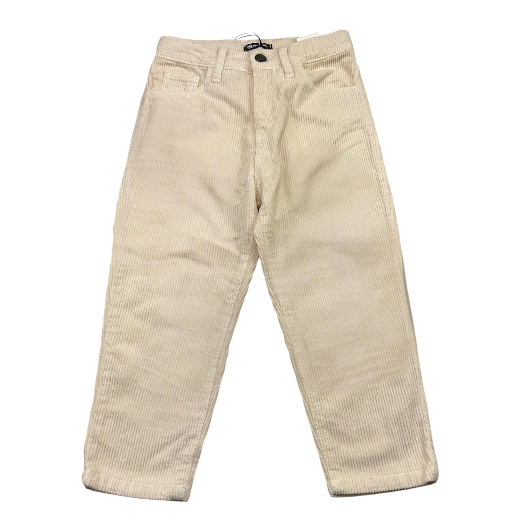 NEVER TOO pantalone tinta unita con girovita regabile Panna per Bambino NT2200B PANNA NEVER TOO 
