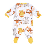 Chicco Long Sleeve Onesie Tiger Plain With Contrasting Prints White For Newborn