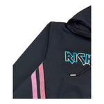 JOHN RICHMOND felpa chiusa con cappuccio tinta unita asimmetrica Nero per Bambina RGA25222FE NERO JOHN RICHMOND 