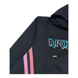 JOHN RICHMOND felpa chiusa con cappuccio tinta unita asimmetrica Nero per Bambina RGA25222FE NERO JOHN RICHMOND 