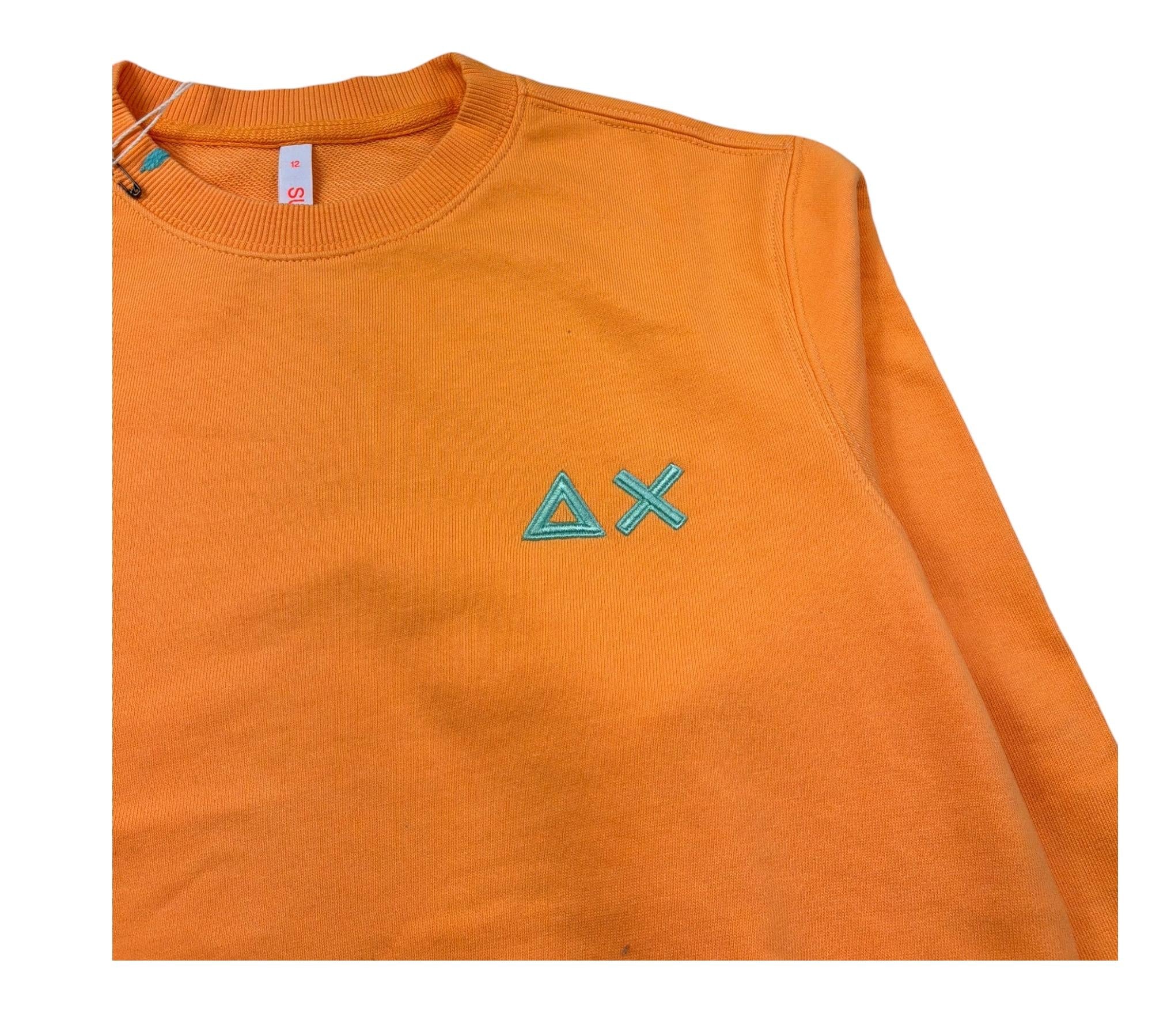 Suns68 Felpa Chiusa Girocollo Tinta Unita con Logo per Neonato F34303 ARANCIONE SUNS68 