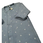 Petit Bateau Tutina tinta unita con Stampa Blu per Neonato A09GX BLU PETIT BATEAU 