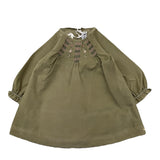 TARTINE ET CHOCOLAT abito tinta unita manica lunga con ricami Verde per Neonata ROBE23 VERDE TARTINE ET CHOCOLAT 