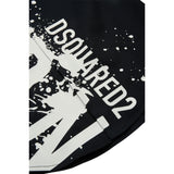 Dsquared2 Camicia Giromanica Tinta Unita con Logo per Bambino DQ2414 NERO DSQUARED2 