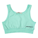 Hinnominate Solid Color Logo Print Armhole Top Aqua For Girls