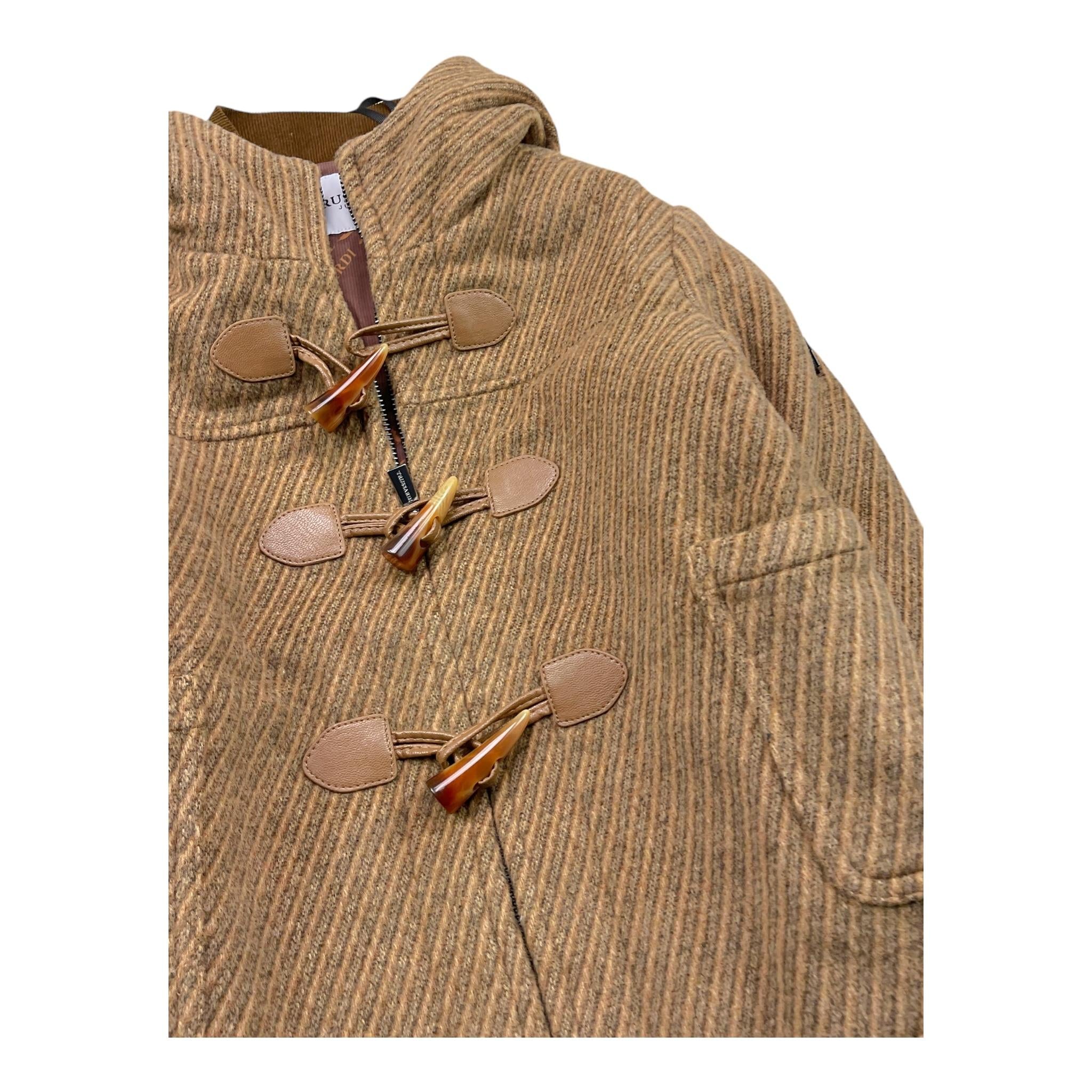 TRUSSARDI giubbino tinta unita con cappuccio  bottoni e zip Beige per Bambino TBA25037GB BEIGE TRUSSARDI 